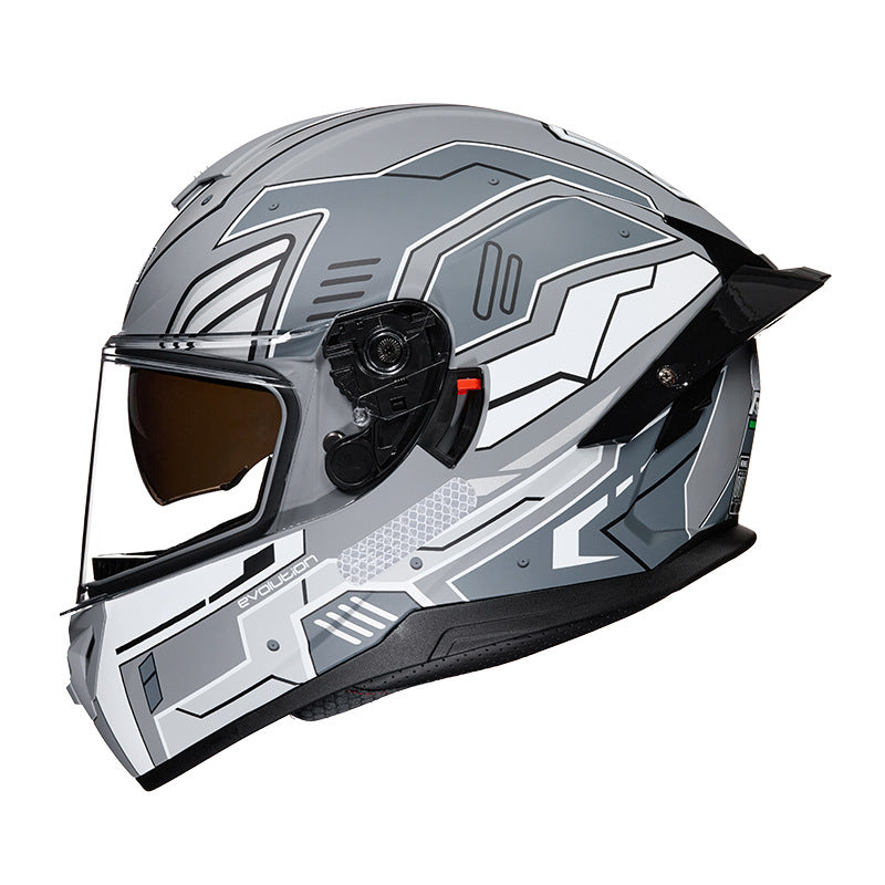 New National Standard 3C/Dot Certified Motorcycle Helmet Dual Lens with Bluetooth Headset Glasses Slot Full Face Motorcycle Helmet