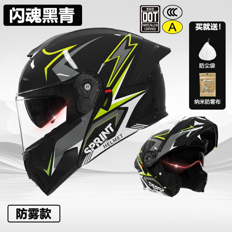 3C/Dot Certified Motorcycle Helmet Men's Four Seasons General Motorcycle Revealing Helmet Women's Electric Vehicle Winter Safety Helmet