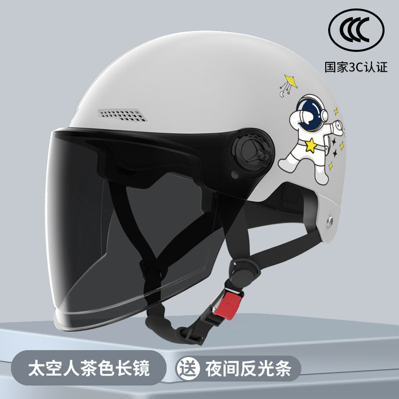 New National Standard Electric Battery Car Helmet for Men and Women Summer Sun Protection Motorcycle Half Helmet Four-Season Universal Safety Helmet New