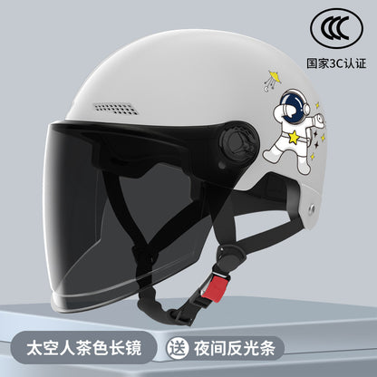 New National Standard Electric Battery Car Helmet for Men and Women Summer Sun Protection Motorcycle Half Helmet Four-Season Universal Safety Helmet New