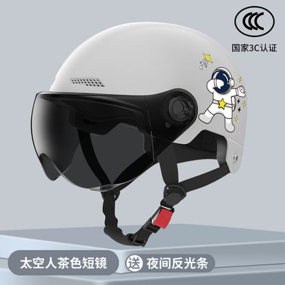 New National Standard Electric Battery Car Helmet for Men and Women Summer Sun Protection Motorcycle Half Helmet Four-Season Universal Safety Helmet New