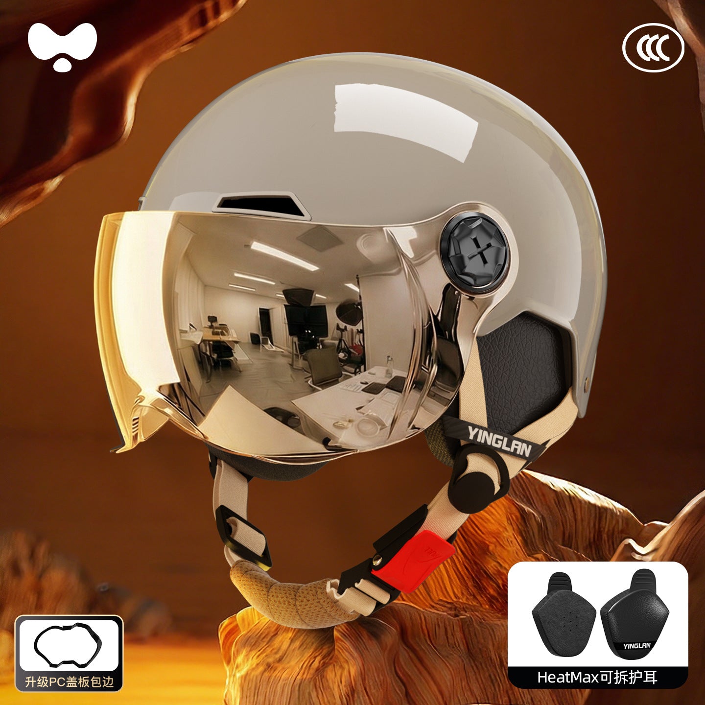 Electric Vehicle Helmet for Women, Sun Protection, 3C Certified, Suitable for All Seasons, Winter Warmth, Battery Motorcycle Safety Helmet for Men