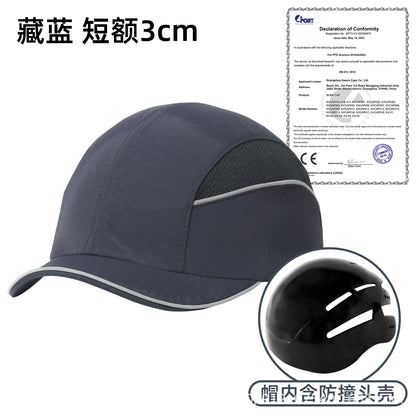 Ce Certified Lightweight Safety Helmet Cross-Border Anti-Collision Hat Protective Workshop Hat Breathable Quick-Drying Anti-Collision Baseball Cap
