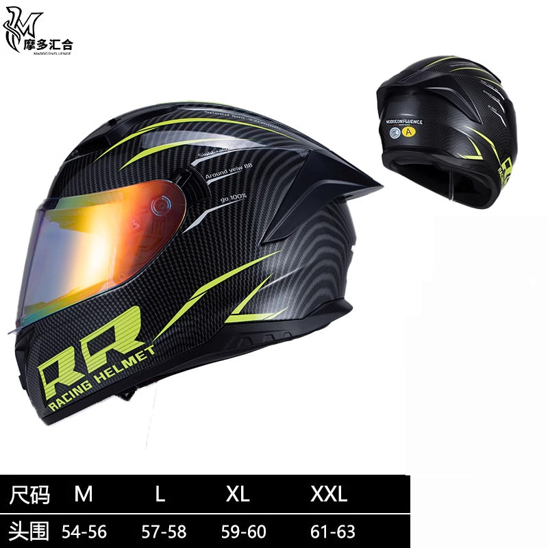 Motorcycle Helmet 3C Certified Bluetooth Men's and Women's All-Season Universal Personalized Electric Cruise Motorcycle Full-Coverage Full-Face Helmet