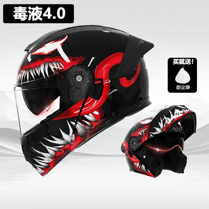 Foreign Trade Motorcycle Helmet Men's Face Helmet Four Seasons Universal Electric Vehicle Women's Motorcycle Half Helmet Winter Warm Safety Helmet