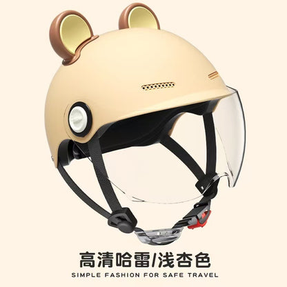 Ad Factory 3C Certified Electric Vehicle Helmet Men's and Women's Couple Helmet All-Season Motorcycle Summer Sun Protection Half Helmet