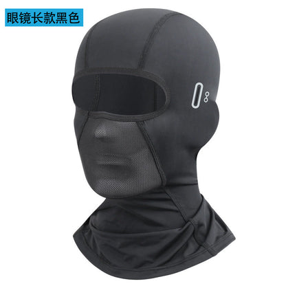 Outdoor Riding Sunscreen Ice Silk Headgear Moisture-absorbing Quick-drying Breathable Face Motorcycle Bicycle Helmet Sweat-absorbing Lining
