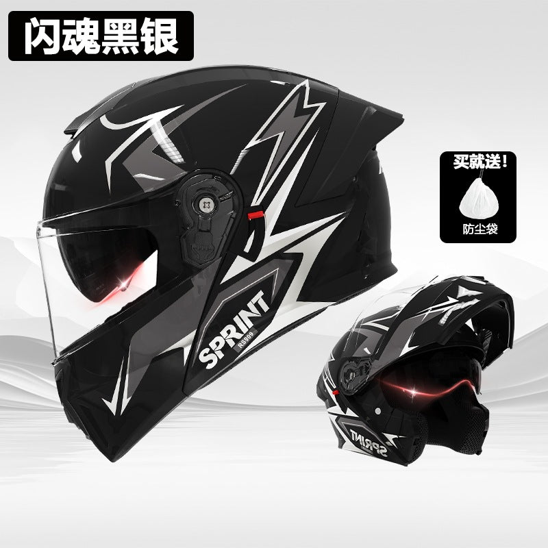 Foreign Trade Motorcycle Helmet Men's Face Helmet Four Seasons Universal Electric Vehicle Women's Motorcycle Half Helmet Winter Warm Safety Helmet