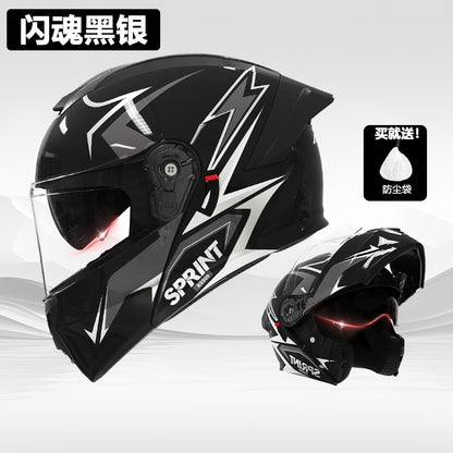 Foreign Trade Motorcycle Helmet Men's Face Helmet Four Seasons Universal Electric Vehicle Women's Motorcycle Half Helmet Winter Warm Safety Helmet