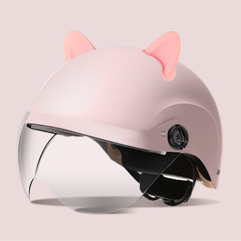 3C certification electric car helmet unisex windproof half helmet summer sun protection portable battery car safety helmet