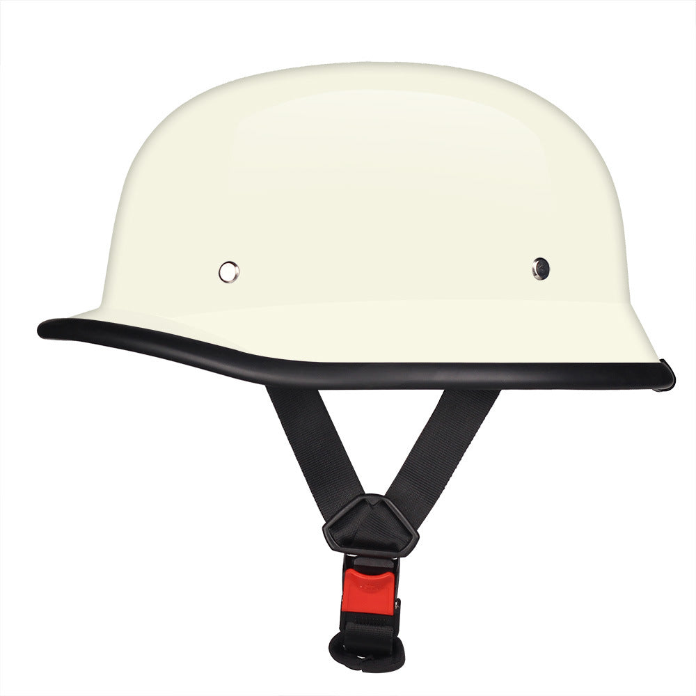 German Cruise Retro Half Helmet Women's Pedal Men's Motorcycle Helmet Locomotive Scoop Helmet 3c Standard Private Helmet with Glasses