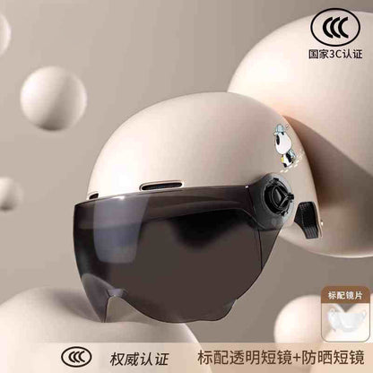 2025 new helmet electric car female cute new national standard 3C certification motorcycle hat summer