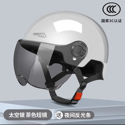 New National Standard Electric Battery Car Helmet for Men and Women Summer Sun Protection Motorcycle Half Helmet Four-Season Universal Safety Helmet New