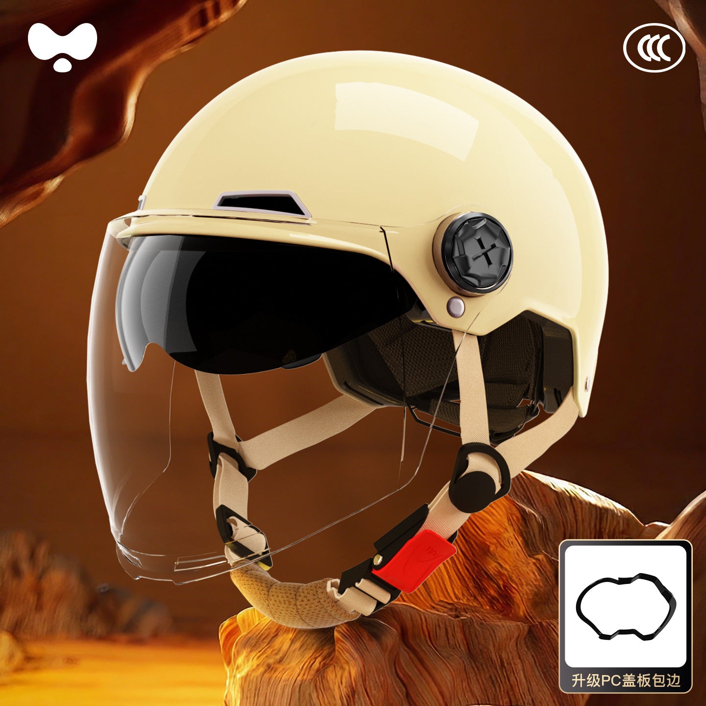 Electric Vehicle Helmet for Women, Sun Protection, 3C Certified, Suitable for All Seasons, Winter Warmth, Battery Motorcycle Safety Helmet for Men