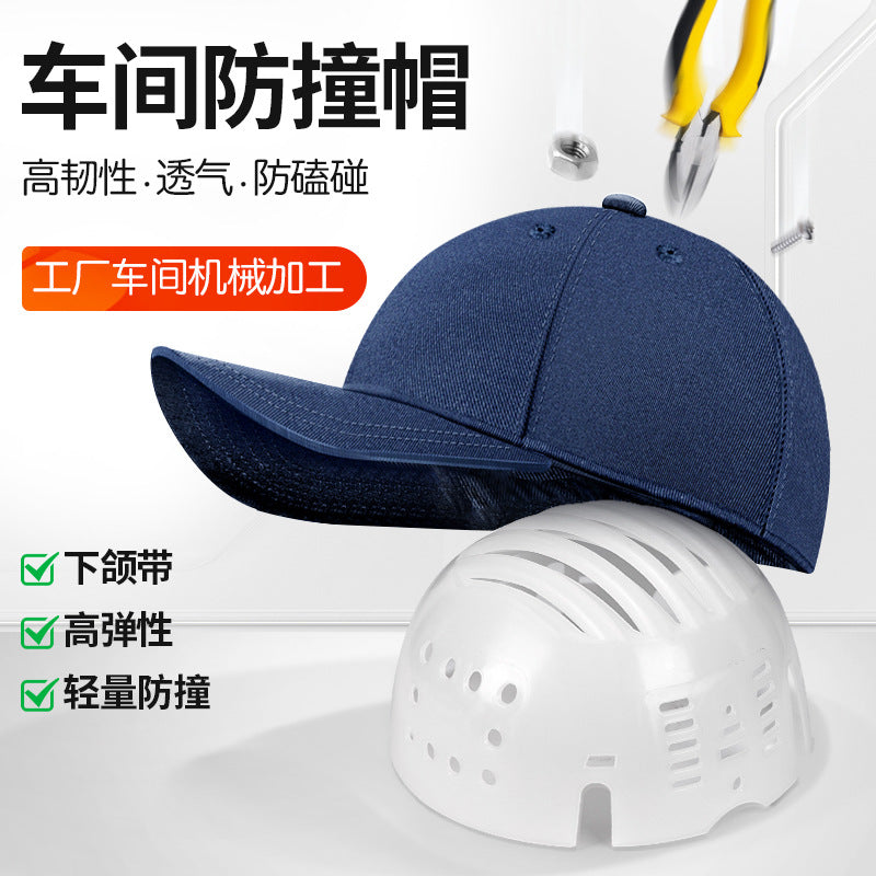 Lightweight Anti-Collision Safety Helmet, Breathable Factory Workshop Work Cap, Anti-Smash Baseball Cap with Printed Text