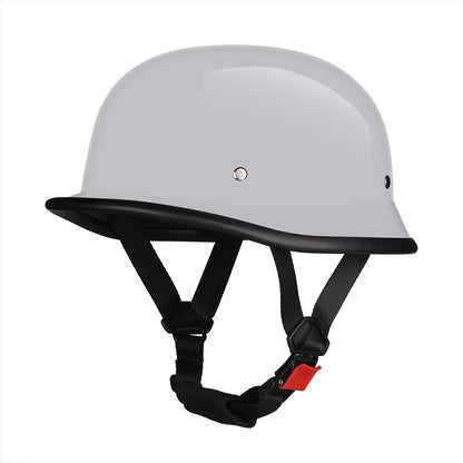 German Cruise Retro Half Helmet Women's Pedal Men's Motorcycle Helmet Locomotive Scoop Helmet 3c Standard Private Helmet with Glasses