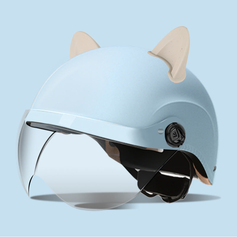 3C certification electric car helmet unisex windproof half helmet summer sun protection portable battery car safety helmet