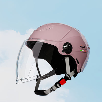 New National Standard 3C Certified Electric Vehicle Helmet Summer Sun Protection Motorcycle Helmet All-Season Universal Half Helmet Lightweight
