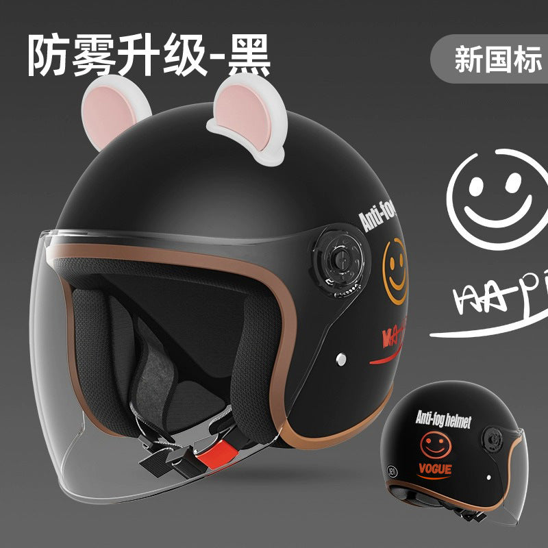 helmet 3c certification electric car men and women four seasons universal battery motorcycle safety helmet winter warm half helmet