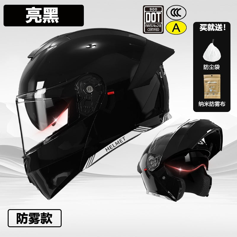3C/Dot Certified Motorcycle Helmet Men's Four Seasons General Motorcycle Revealing Helmet Women's Electric Vehicle Winter Safety Helmet