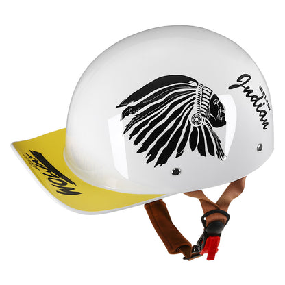 Jiarui Cross-Border Retro Electric Scooter Motorcycle Helmet for Men and Women, Small Helmet for Electric Vehicles, Baseball Cap, Safety Helmet