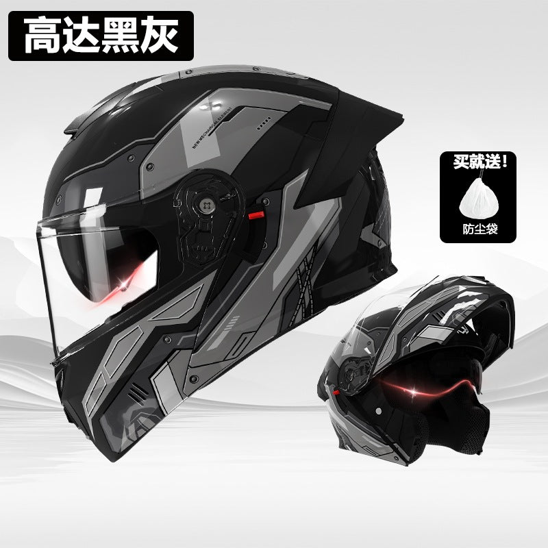 Foreign Trade Motorcycle Helmet Men's Face Helmet Four Seasons Universal Electric Vehicle Women's Motorcycle Half Helmet Winter Warm Safety Helmet