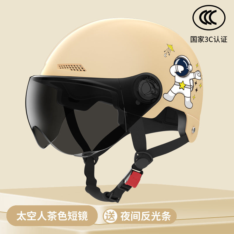 New National Standard Electric Battery Car Helmet for Men and Women Summer Sun Protection Motorcycle Half Helmet Four-Season Universal Safety Helmet New