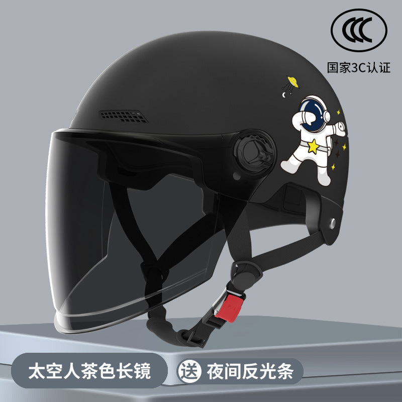 New National Standard Electric Battery Car Helmet for Men and Women Summer Sun Protection Motorcycle Half Helmet Four-Season Universal Safety Helmet New