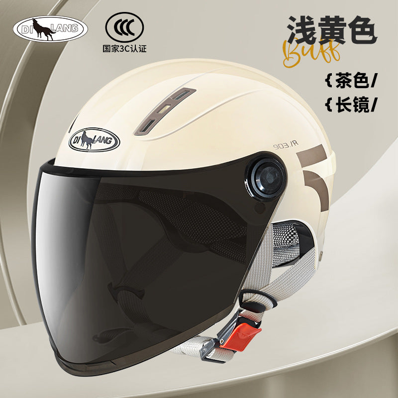 New national standard 3C certification electric car helmet motorcycle men and women summer sunscreen four seasons universal safety helmet