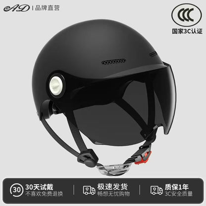 Ad3C Certified Electric Vehicle Helmet Summer Women's Popular Men's Safety Helmet Half Helmet Wholesale New National Standard Sun Protection Popular Model