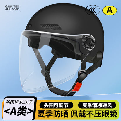 EleCtriC VehiCle Helmet for Men and Women in Summer Sun ProteCtion EleCtriC VehiCle Helmet 3C Certified Lightweight Half Helmet ManufaCturer Spot DireCt Supply