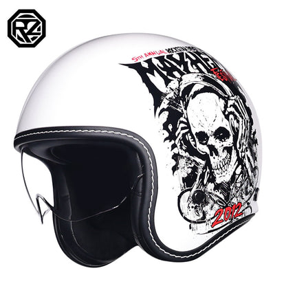 Orz Retro Helmet for Men and Women 3C Certified Motorcycle Half Helmet for Girls Winter Universal Four-Season Electric Motorcycle