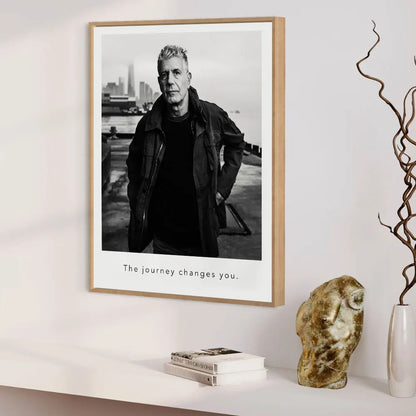 Eat At A Local Restaurant Tonight A-Anthony B-Bourdain Poster Canvas Print Painting Wall Art Study Studio Living Home Decor