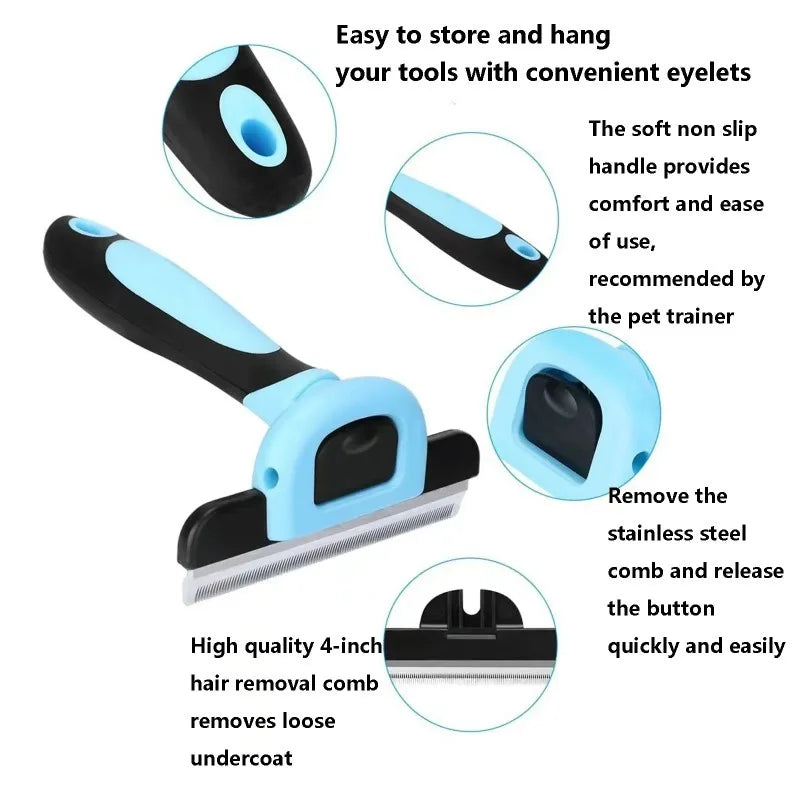 Pet Grooming Brush Removable Pet Hair Cleaning Comb Pet Grooming Multifunctional Comb Pet Knotting Comb Easy To Use for Cat Dog