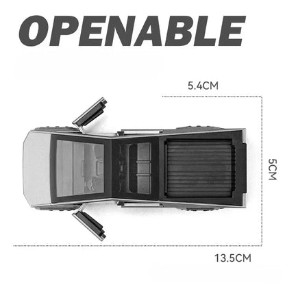 1:36 Cybertruck Pickup SUV Alloy Car Model Diecast Metal Toy Off-Road Vehicle Pull Back Truck Sound Light Toy Collection