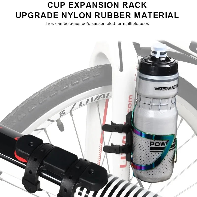 Fahrrad-Flaschenhalter-Adapter, 5 Farben, Silikon-Flaschenhalterungsband, Sattelstütze, Gabel, Rahmen, Mehrfachmontage, Fahrradteile