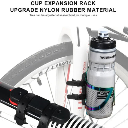 Fahrrad-Flaschenhalter-Adapter, 5 Farben, Silikon-Flaschenhalterungsband, Sattelstütze, Gabel, Rahmen, Mehrfachmontage, Fahrradteile