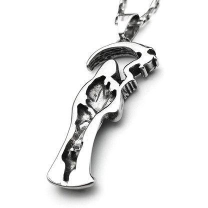 Holy Saint Death Santa Muerte Grim Reaper Necklace for Men Stainless Steel Silver Color Male Chain Necklaces Jewelry Gift