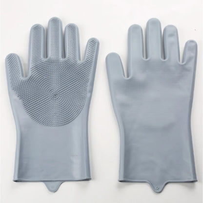 Pet Grooming Bathing Gloves Dog Cat Bathing Shampoo Scrubber Magic Massaging Cleaning Cleanner Sponge Silicon Hair Removal Glove