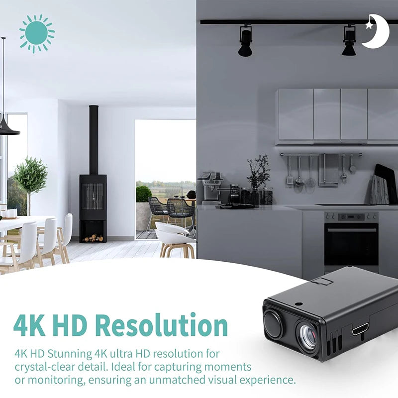 Lenovo 4KHD Camera WiFi Wireless Monitor Night Vision Remote Motion Detecting Camcorders Security Protection Indoor Surveillance