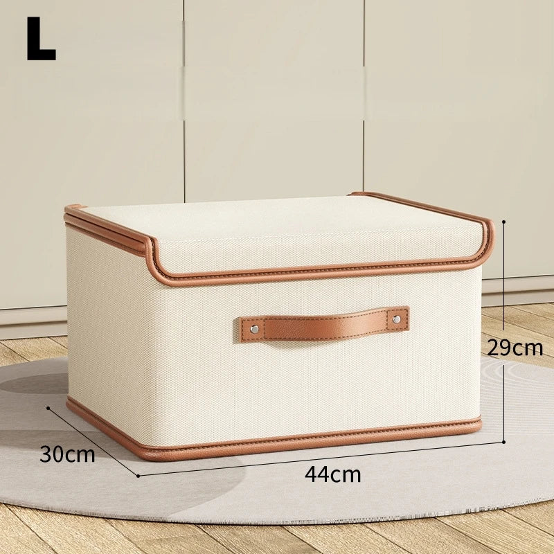 Fabric Box With Lid Large Storage Box Use Wardrobe Clothing Organizing  Quilt Storage Box Clothes Toys Storage Organizer