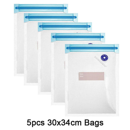 Sous Vide Vacuum Sealer Manual Pump Food Saver Bags Reusable for Kitchen Food Storage Home Gadgets Vacuum Packaging Tools
