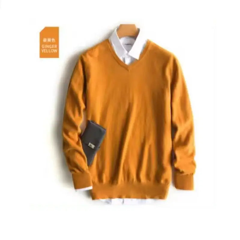 Cashmere Cotton blend sweater men pull homme 2025 autumn winter sweter clothes sueter hombre man pullover sweaters