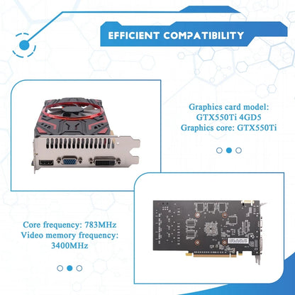 Supernew  GTX 550Ti 4GB GDDR5 Computer Graphic Card Gaming Video Cards for PCI-Express 2.0 Computer Separate Game Video Card