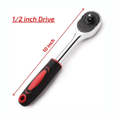 1/4 1/2 3/8 Inch Ratchet Wrench 24 Tooth Drive Ratchet Socket Wrench Tool Multi-funtion DIY Hand Tool Ratchet Handle Wrench