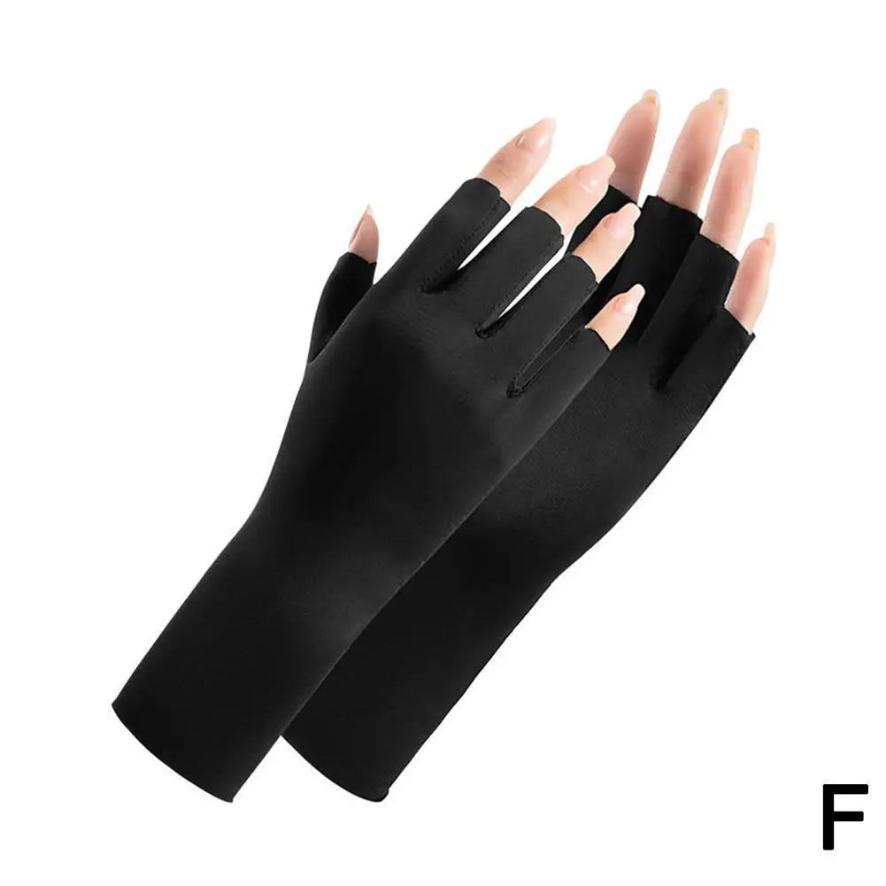 Women Sunscreen Gloves Fingerless Gloves Summer Sunscreen UV Protection Multicolor Gloves Woman Driving Glove Female Touchscreen