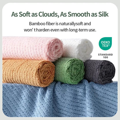 Bamboo Fiber Towels Sets Home Bath Towels for Adults Face Towel Thick Absorbent Luxury Bathroom Towels Hand Towels Quick Drying