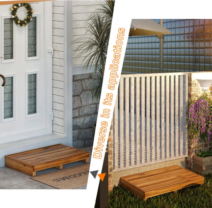 One Step Stool ,  for Bed Wooden Mobility Stepping Stools for Adults, Kids/Bedside, Bathroom, Kitchen, Garden
