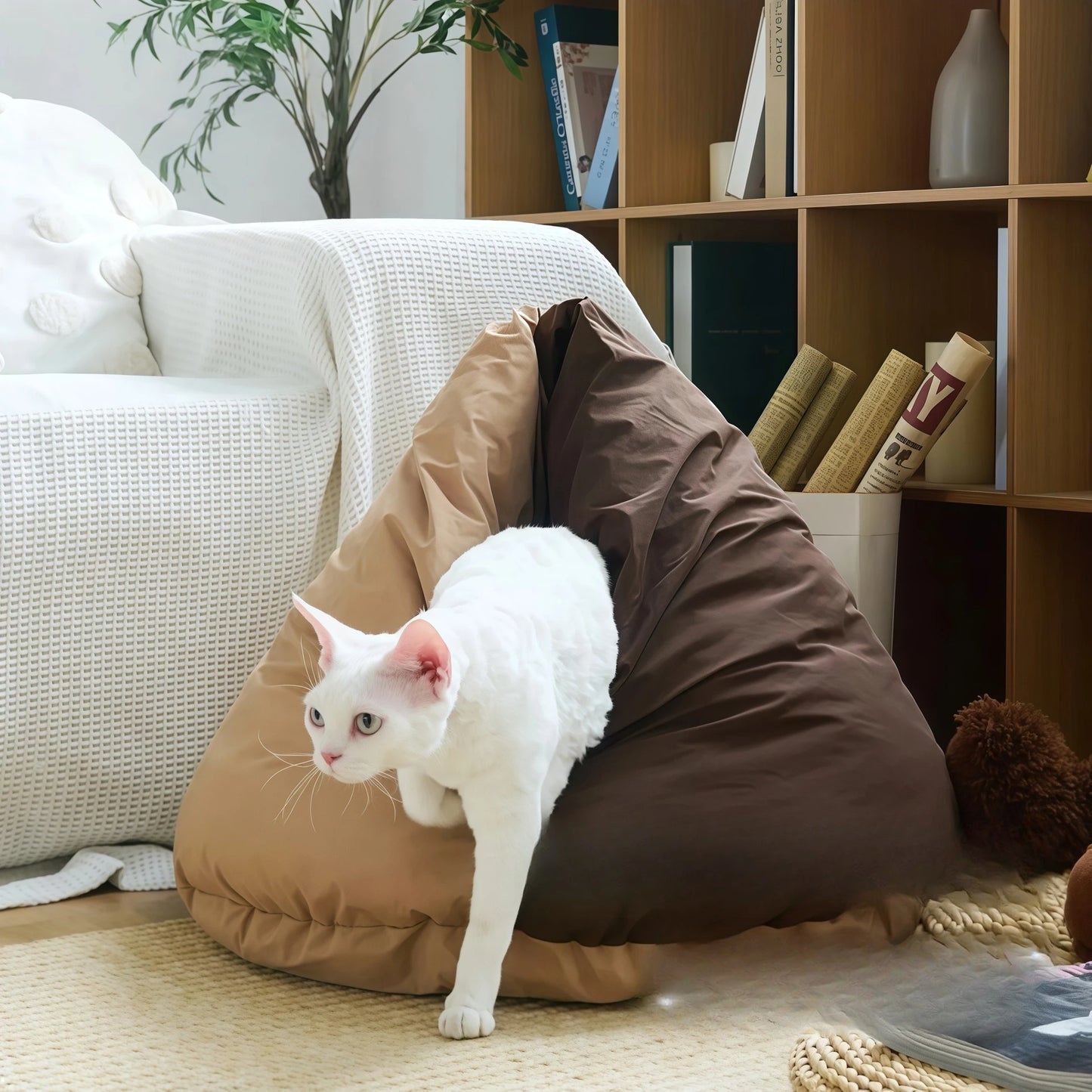 Pet Bed Mongolian Christmas Dogs Beds,Cats Shelter Warm and Insulated Cat House,Cat Beds Tent Houses & Condos,Pet Dog Warm House