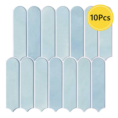 1/10pcs 3D Fish Scale Tile Sticker, Self-adhesive 3D Green Tile Backsplash for Kitchen Bathroom, Water Mold Resistant, 30x30cm